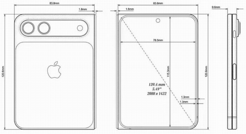 明年9月苹果将发布首款可折叠iPhone，配置和尺寸曝光