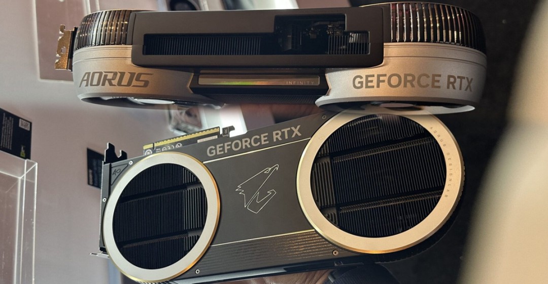 2026 CES上技嘉展出AORUS GeForce RTX 5090 INFINITY显卡介绍