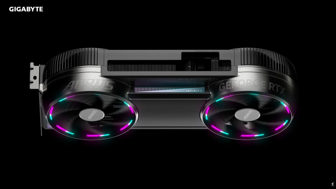 2026 CES上技嘉展出AORUS GeForce RTX 5090 INFINITY显卡介绍