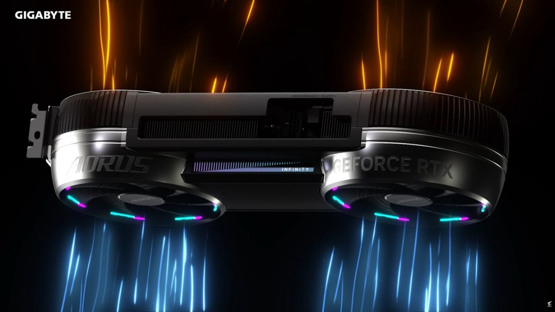 2026 CES上技嘉展出AORUS GeForce RTX 5090 INFINITY显卡介绍