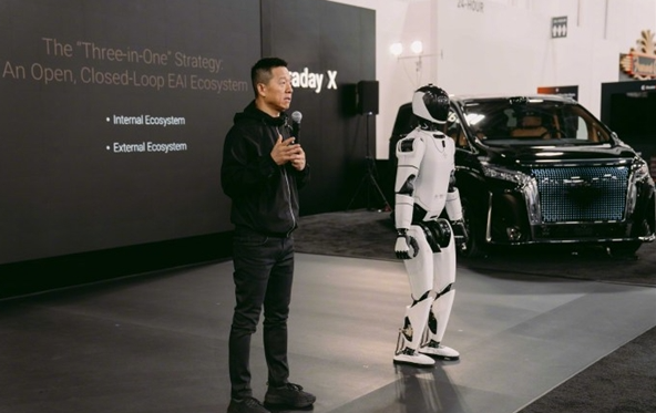 2月5日FF在美发布三大系列机器人，贾跃亭举动引网友热议