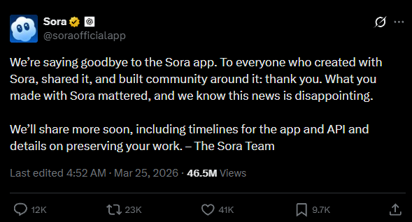 Sora视频生成App突然下线：烧钱太快不赚钱