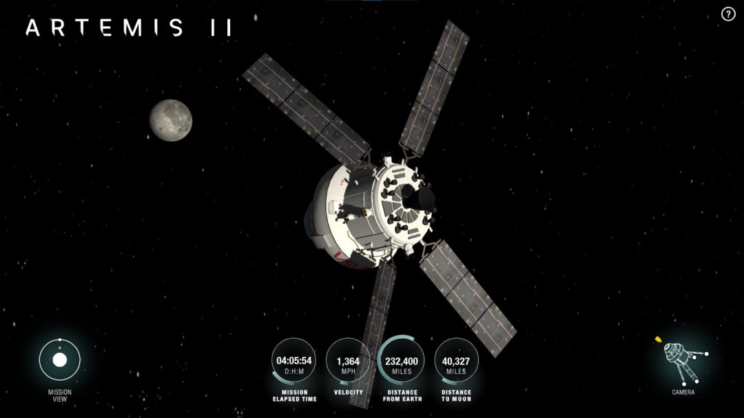NASA用游戏引擎开发登月追踪工具，实时看飞船位置