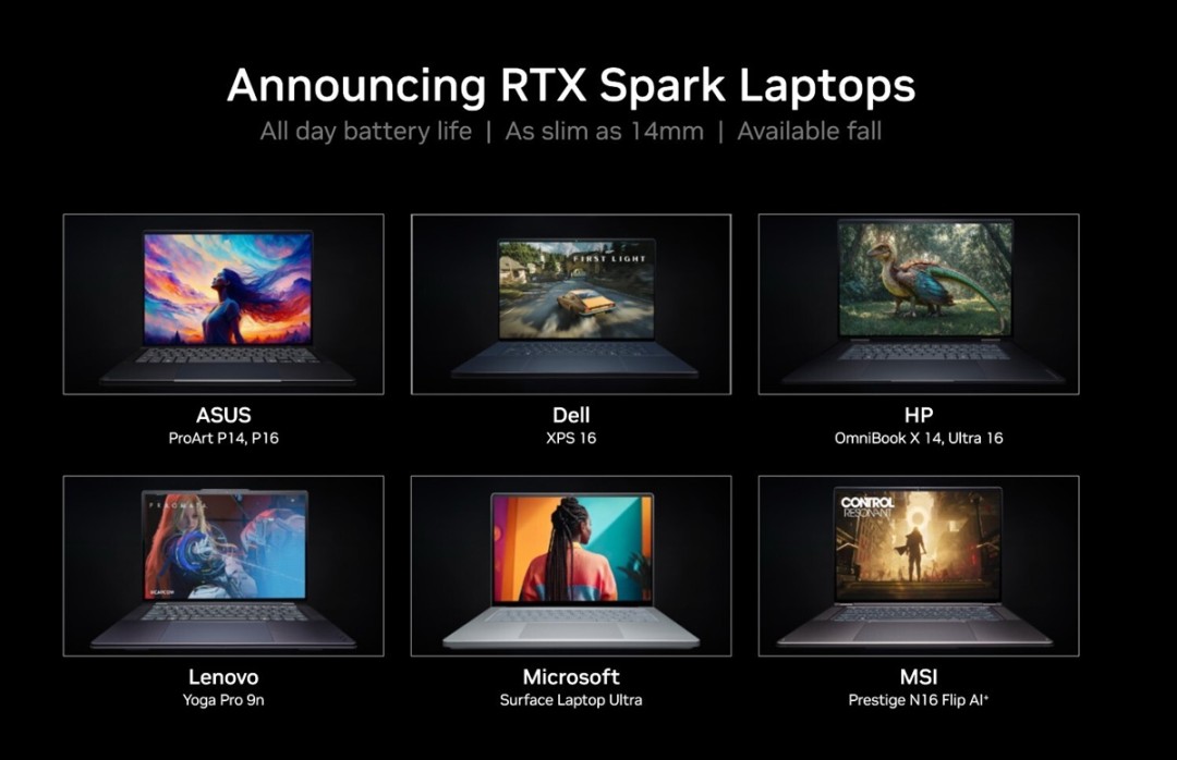 英伟达发布RTX Spark，专为个人AI PC打造，轻薄本也能跑大模型