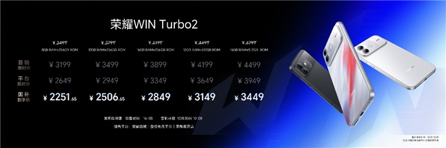 荣耀WIN2发布国补3149起！年度T0电竞手机配置价格全介绍